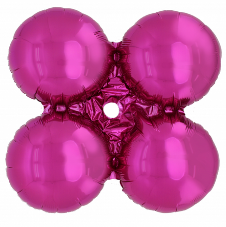 cluster folieballon pink rond, 23cm
