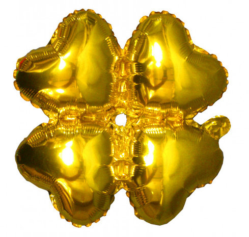 cluster folieballon goud hart, 23cm