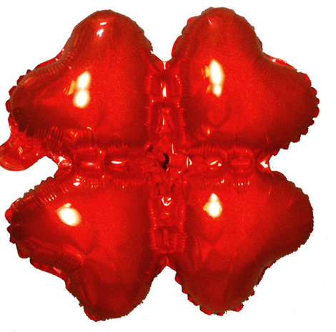 cluster folieballon rood hartjes, 23cm