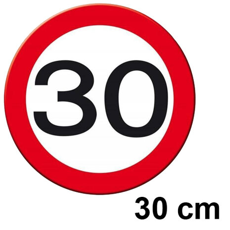 30 jaar huldebordje, 30 cm