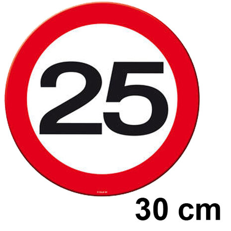 25 jaar huldebordje, 30 cm