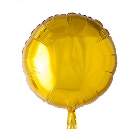 Goud folieballon rond, 46 cm / 18 inch