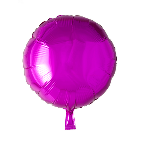 Hot pink folieballon rond, 46 cm / 18 inch