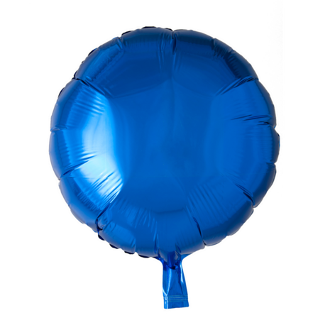 Blauw folieballon rond, 46 cm / 18 inch