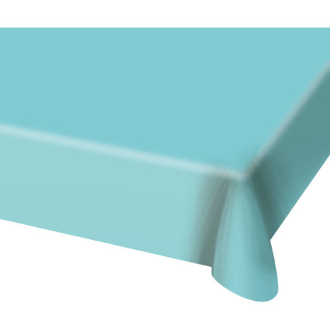lichtblauw / babyblauw tafelkleed, plastic, 180x130 cm