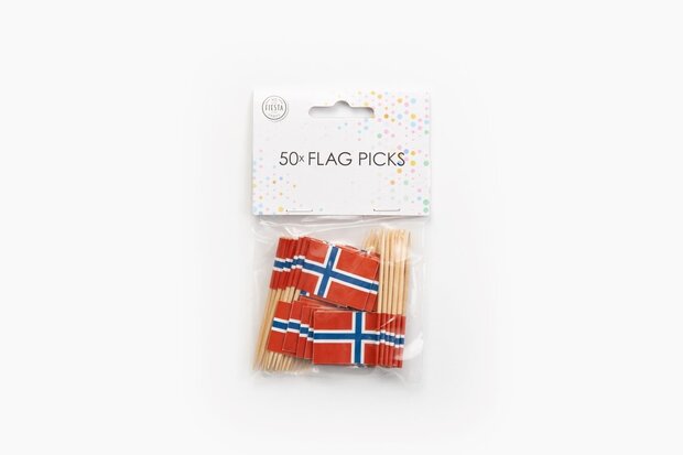 prikkers Noorse vlaggetjes