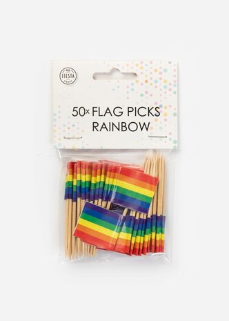 Rainbow cocktail prikkers