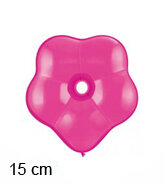Wild berry / donkerroze Geo blossom bloem ballon, 15 cm / 6 inch
