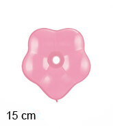 Pink / lichtroze Geo blossom bloem ballon, 15 cm / 6 inch
