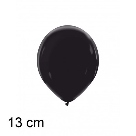 Midnight black / zwart ballonnen, 13 cm / 5 inch