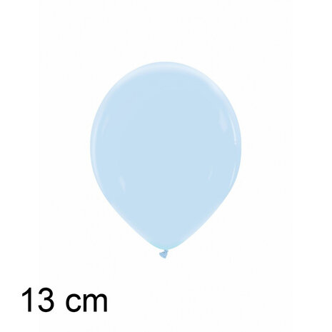 Maya blue / blauw ballonnen, 13 cm / 5 inch