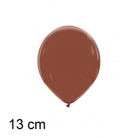 Chocolate bruin ballonnen, 13 cm / 5 inch