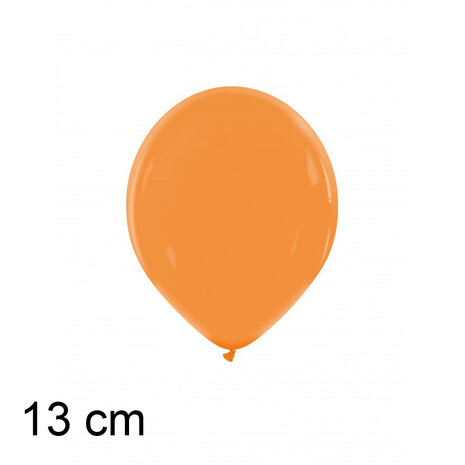 Orange pumpkin / oranje ballonnen, 13 cm / 5 inch