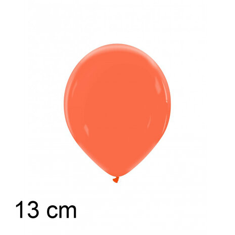 Coral / Koraalrood ballonnen, 13 cm / 5 inch
