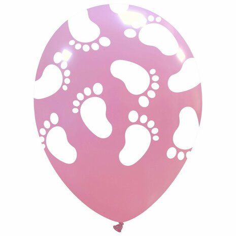 Ballonnen baby voetjes roze