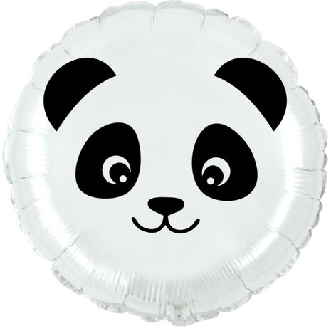 Panda gezicht folieballon, 46 cm