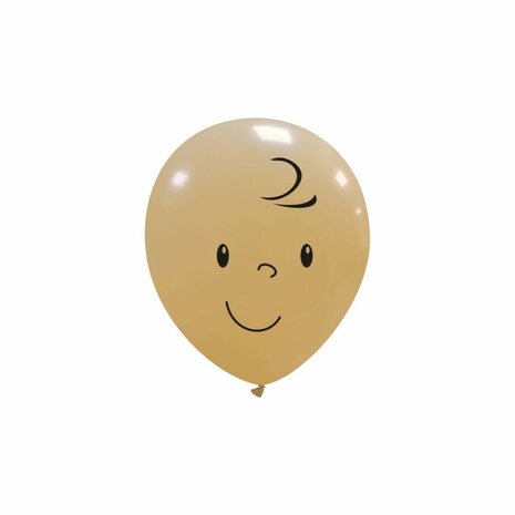 Baby face jongen, latex kleine ballon, 13 cm