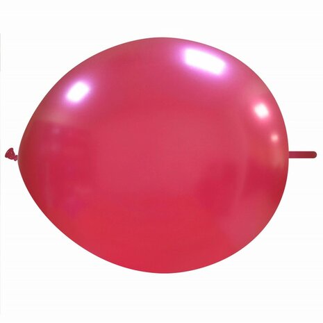 Link / knoopballonnen bordeaux rood, 30cm