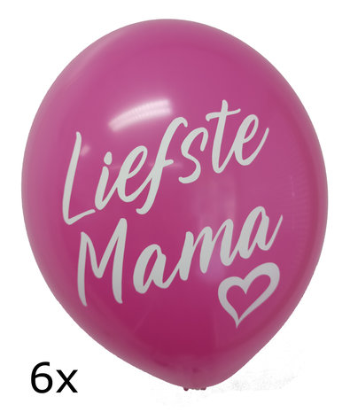 Moederdag Liefste Mama ballonnen, 6 st.