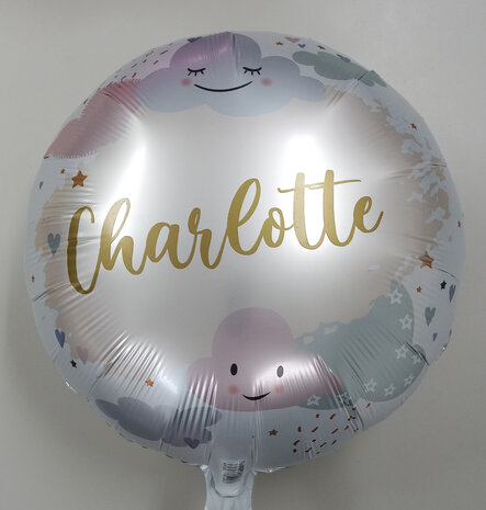 Vinyl tekst op folieballon (17 / 18 inch)