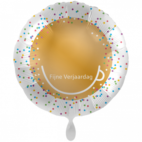 Fijne verjaardag folieballon met naam