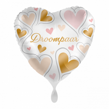 Droompaar hart folieballon, 43 cm