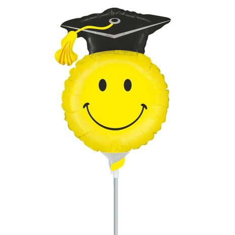 Geslaagd emoji folieballon, 35 cm