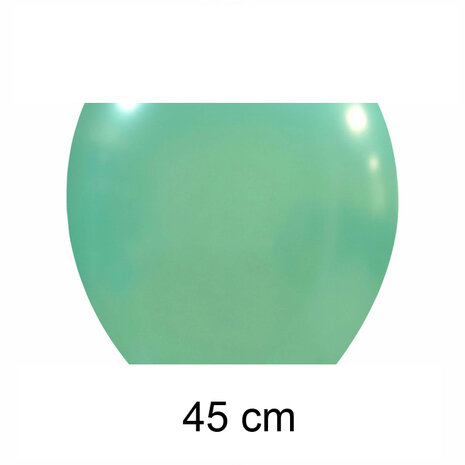 Grote metallic aqua ballonnen, 45 cm / 18 inch