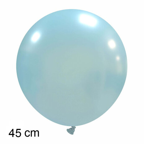 Grote metallic lichtblauw ballonnen, 45 cm / 18 inch