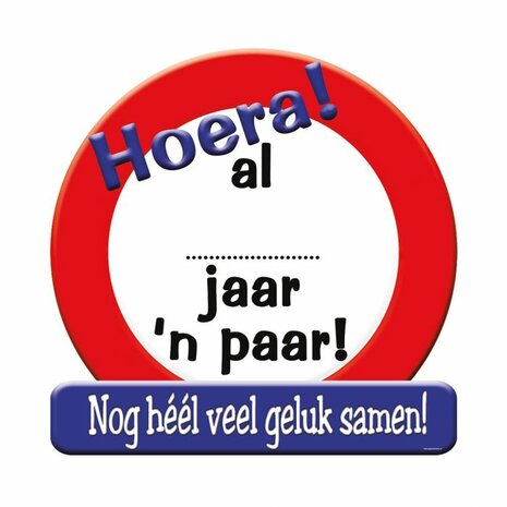 Al .. jaar een paar Huldeschild