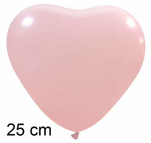 hartballonnen lichtroze, 25cm
