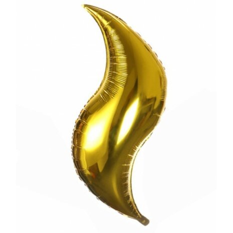 Deco Curve folieballon goud, 36 inch