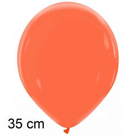 Coral / Koraalrood ballonnen, 35 cm / 14 inch