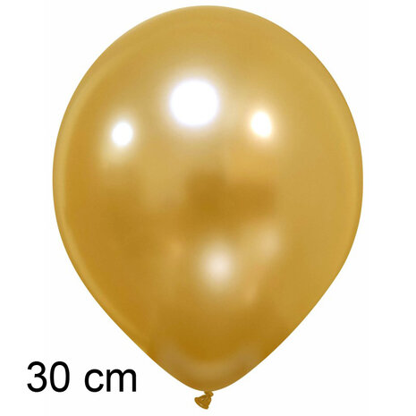 Rich gold / goud metallic premium ballonnen, 30 cm