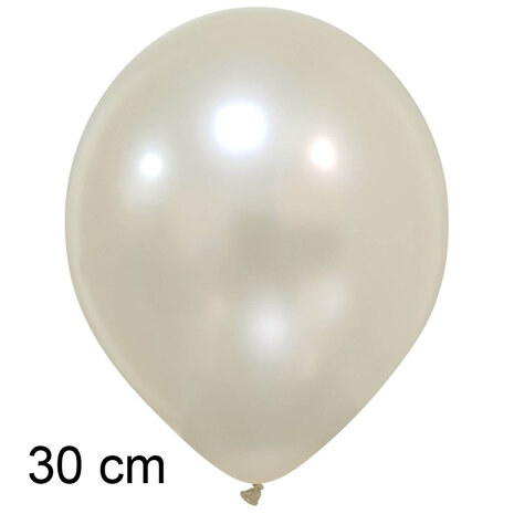 Pearl / parelmoer metallic premium ballonnen, 30cm