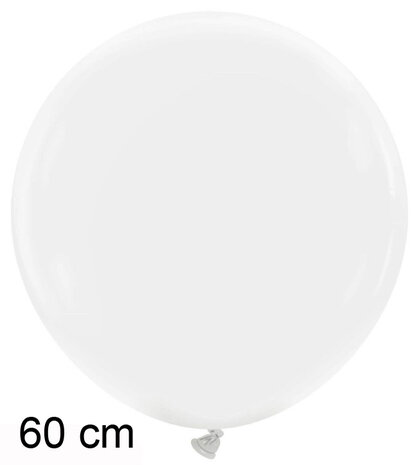 Snow white / wit ballonnen, 60 cm / 24 inch