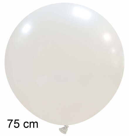 Wit metallic xl ballon