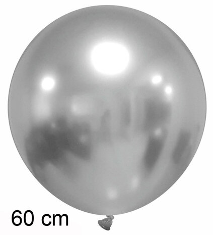Platinum / zilver titanium ballonnen, 60 cm / 24 inch