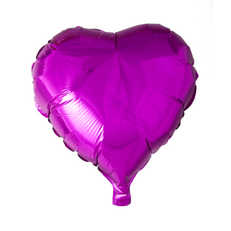 Pink hart folieballon, 45 cm / 18 inch