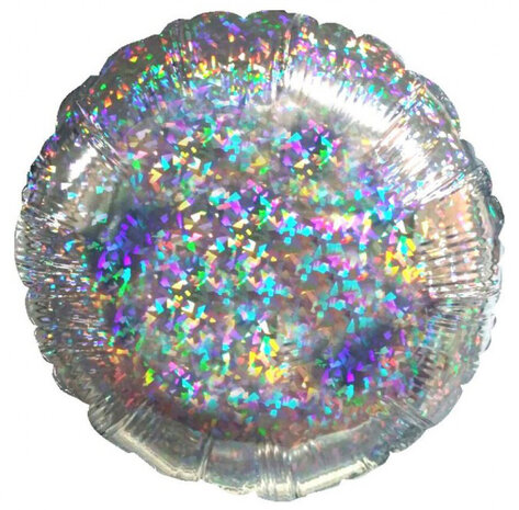 Holographic folieballon rond, 45 cm