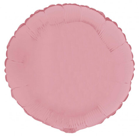 Babyroze pastel matte folie rond, 45 cm