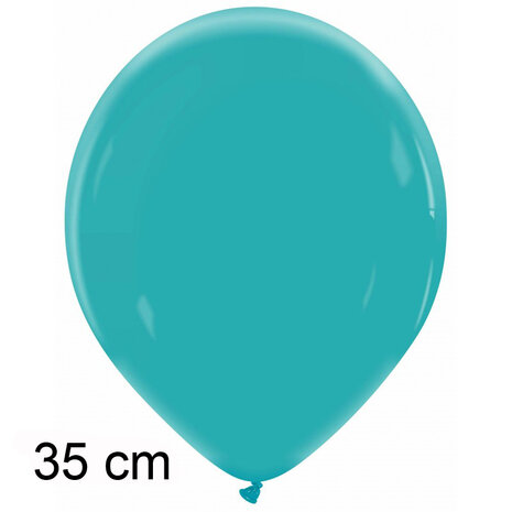 Peacock blue / turquoise ballonnen, 35 cm / 14 inch