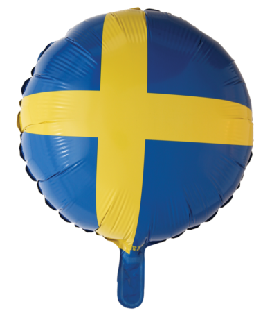 Zweden / Sweden folieballon, 46 cm