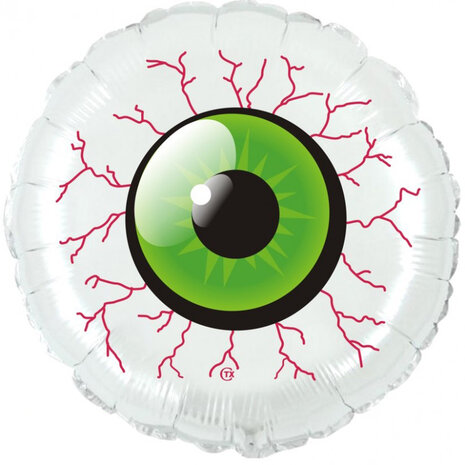 Oogbal / Eyeball Halloween folieballon, 45 cm