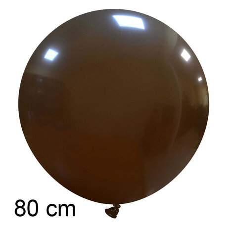 XL ballon bruin, 80 cm, latex
