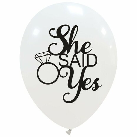She said Yes ballonnen, latex, 30 cm
