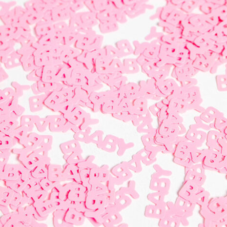 Tafel sier confetti Baby roze, 14 gr