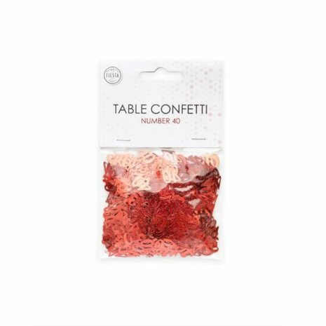 Tafel sier confetti 40 robijn, 14 gr