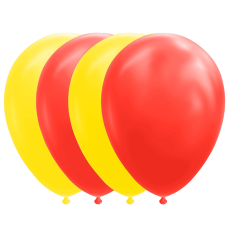 Ballonnen rood-geel, 10 st.
