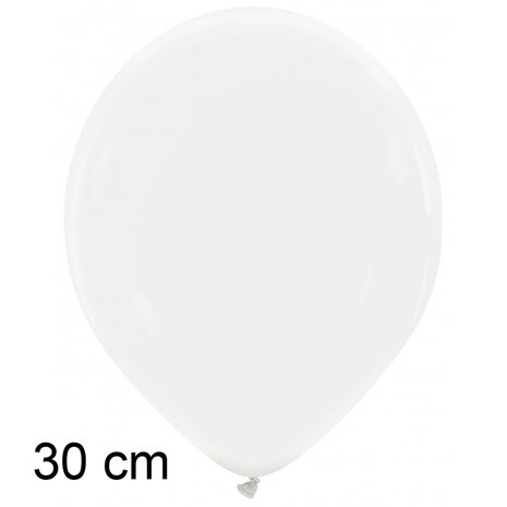 Snow white / wit ballonnen, 30 cm / 12 inch